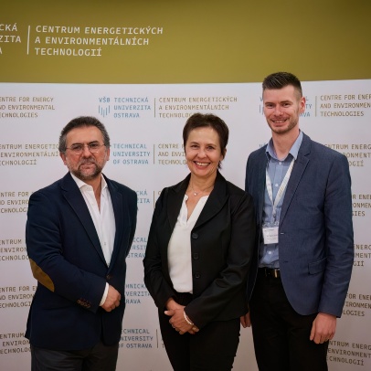 Director of CNT Prof. Plachá with Prof. Faria and Dr. Svoboda
